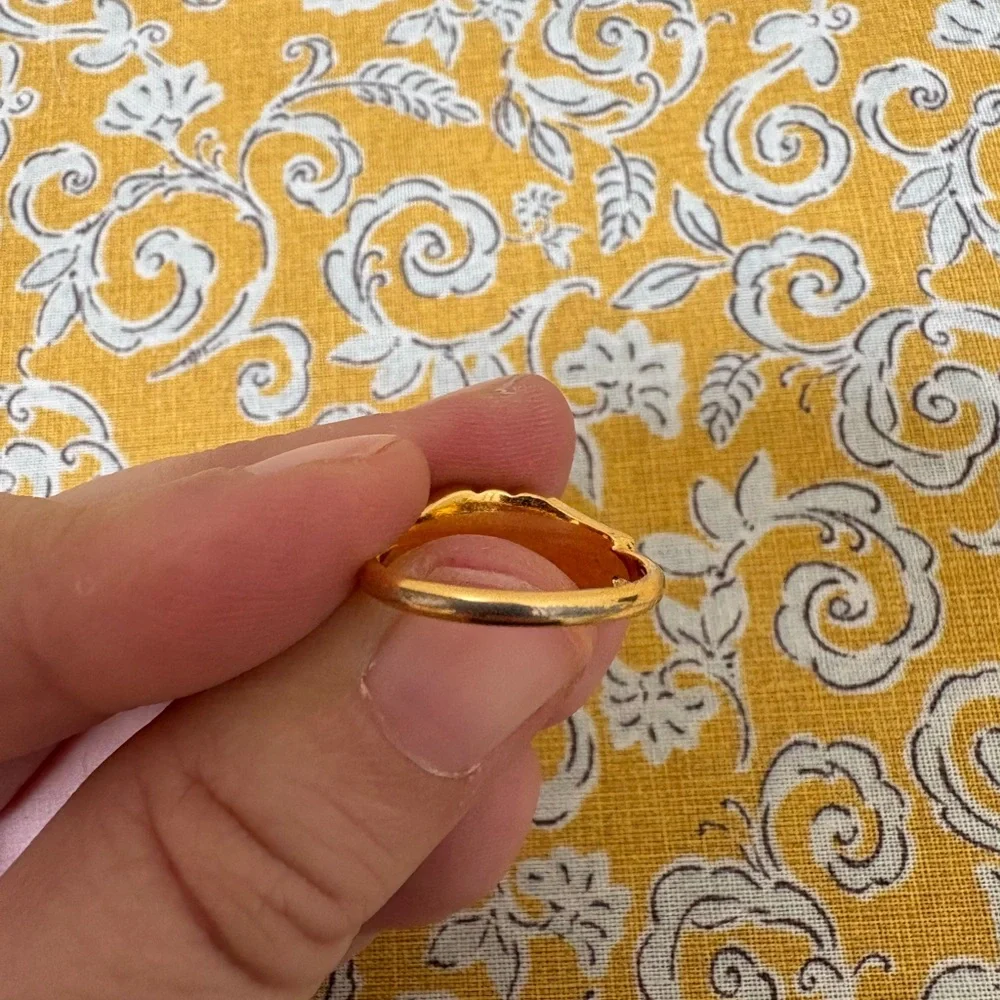 Vintage Rare Avon Gold Tone Ring Glimmering Star 7 - Picture 4 of 7